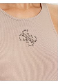 Guess Top W4RP43 KAZH2 Beżowy Slim Fit. Kolor: beżowy. Materiał: syntetyk #3