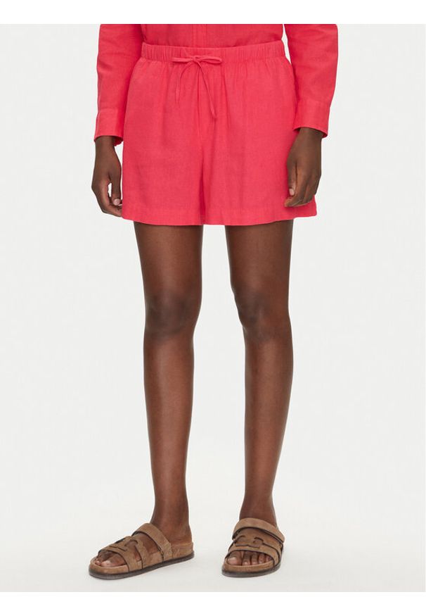 GAP - Gap Szorty materiałowe 713386-02 Różowy Regular Fit. Kolor: różowy. Materiał: len, wiskoza