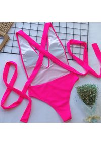 Intica - Strój kąpielowy jednoczęściowy z wiązaniem odporny na słońce i wodę Merralee. Kolor: czerwony. Materiał: materiał #5