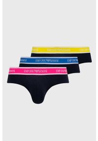 Emporio Armani Underwear Slipy (3-pack) męskie kolor granatowy. Kolor: niebieski