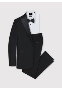 Pako Lorente - Czarne spodnie smokingowe P22SF-6S-003-C-S. Kolor: czarny. Materiał: poliester, wiskoza #8