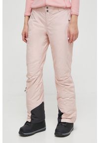 columbia - Columbia spodnie kolor różowy. Kolor: różowy. Materiał: puch. Technologia: Omni-Heat (Columbia). Sezon: zima. Sport: narciarstwo, snowboard