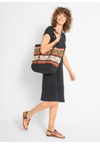 bonprix - Sukienka dresowa z czystej bawełny organicznej. Kolor: czarny. Materiał: bawełna, dresówka #1