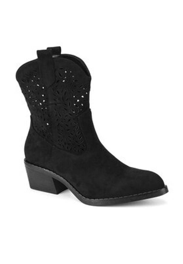 Jenny Fairy Kowbojki WFA2878-1 Czarny. Kolor: czarny. Materiał: materiał