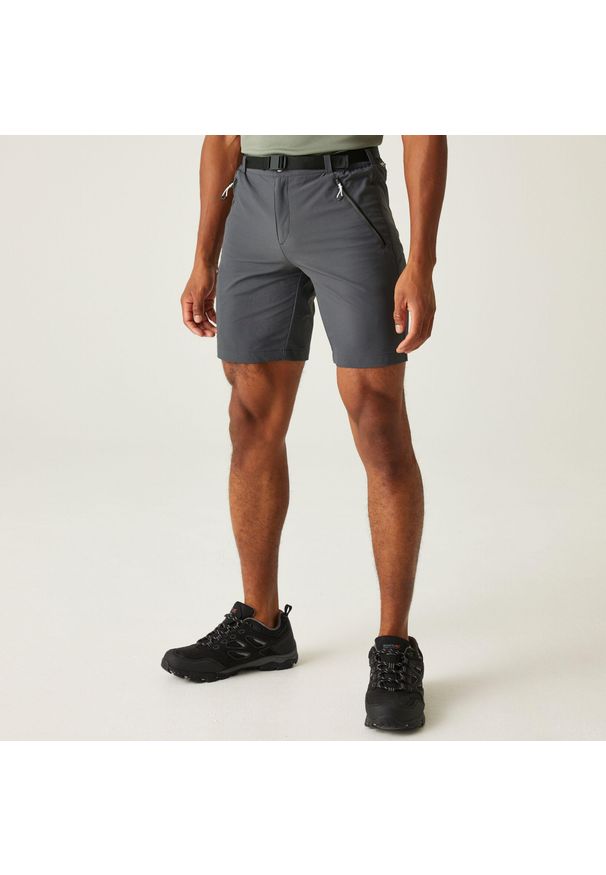 Regatta - Xert Lekkie i wodoodporne męskie szorty. Kolor: szary. Materiał: elastan, poliamid. Sport: turystyka piesza