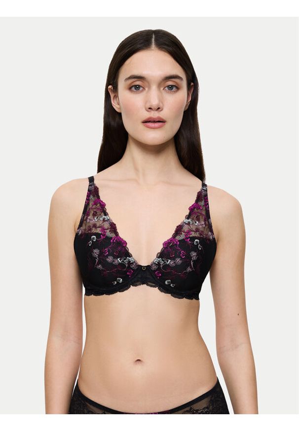 Triumph Biustonosz z fiszbiną Sensual Spotlight 10219831 Czarny. Kolor: czarny. Materiał: syntetyk