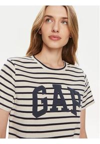 GAP - Gap T-Shirt 871061-00 Beżowy Regular Fit. Kolor: beżowy. Materiał: bawełna
