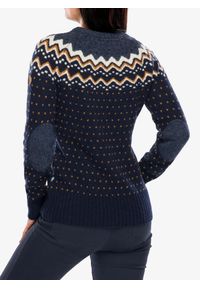Fjällräven - Sweter damski Fjallraven Ovik Knit Sweater. Kolor: niebieski. Sport: turystyka piesza