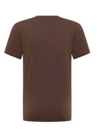 Mustang T-Shirt Austin 1016279 Brązowy Regular Fit. Kolor: brązowy. Materiał: bawełna