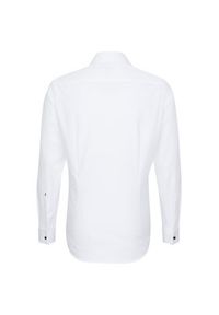 Seidensticker Koszula 01.666244 Biały Slim Fit. Kolor: biały. Materiał: bawełna #10
