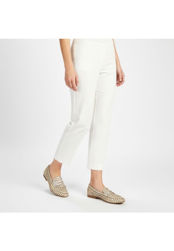 Alexio Giorgio - Baleriny damskie Gioseppo, płaski obcas wsuwany fason klasyczny mokasyn zamknięty nosek pleciona cholewka ażurowa struktura lekka konstrukcja, srebrn. Kolor: srebrny. Szerokość cholewki: normalna. Wzór: ażurowy. Obcas: na obcasie. Styl: klasyczny. Wysokość obcasa: niski