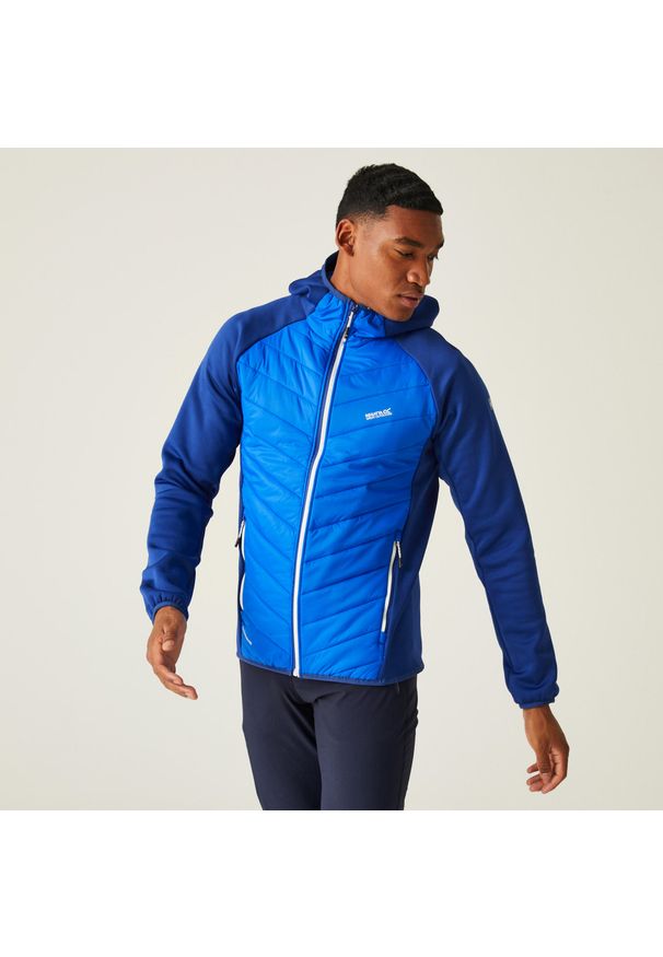 Regatta - Kurtka turystyczna hybrydowa męska Andreson VIII. Kolor: niebieski. Materiał: poliamid. Sezon: zima. Sport: narciarstwo