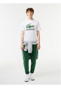 Lacoste T-Shirt TH1285 Biały Regular Fit. Kolor: biały. Materiał: bawełna #4