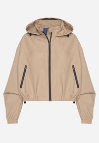 Born2be - Ciemnobeżowa Kurtka Wiatrówka o Kroju Oversize Natilessa. Okazja: na spacer, na co dzień. Kolor: beżowy. Materiał: jeans. Długość rękawa: długi rękaw. Długość: długie. Sezon: wiosna. Styl: casual #7