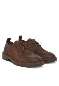 TOMMY HILFIGER - Tommy Hilfiger Półbuty Cleated Derby FM0FM05770 Brązowy. Kolor: brązowy. Materiał: zamsz, skóra #3
