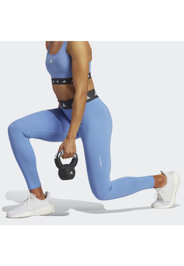 Adidas - Techfit 7/8 Leggings. Kolor: wielokolorowy, niebieski, szary. Materiał: materiał. Technologia: Techfit (Adidas)