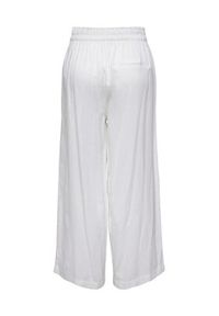 only - ONLY Spodnie materiałowe Tokyo 15259590 Biały Straight Fit. Kolor: biały. Materiał: len #4