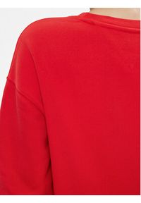 Tommy Jeans Bluza Badge DW0DW17325 Czerwony Regular Fit. Kolor: czerwony. Materiał: bawełna