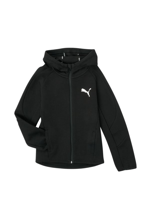 Dziecięca bluza z kapturem z pełnym zamkiem błyskawicznym Puma Evostripe B. Typ kołnierza: kaptur. Kolor: czarny