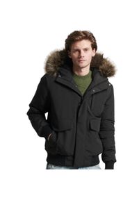 Kurtka z kapturem Superdry Everest. Typ kołnierza: kaptur. Kolor: czarny. Materiał: puch #1