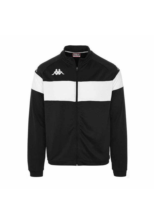 Kurtka z dresu Kappa Dacone. Kolor: czarny, wielokolorowy, biały. Materiał: dresówka. Sport: fitness