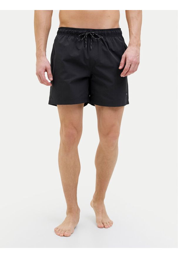 Jack & Jones - Jack&Jones Szorty kąpielowe Maui 12272776 Czarny Regular Fit. Kolor: czarny. Materiał: syntetyk