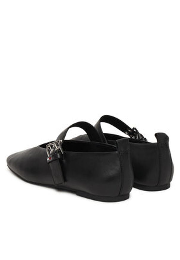 Tommy Jeans Baleriny Tjw Ballerina Buckle EN0EN03019 Czarny. Kolor: czarny. Materiał: skóra