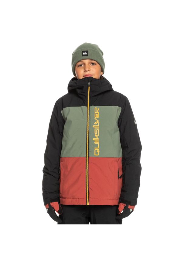Kurtka narciarska dla dzieci Quiksilver Side Hit. Kolor: czarny. Materiał: poliester. Sezon: zima. Sport: narciarstwo