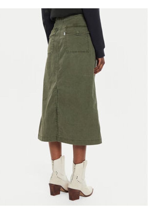 Levi's® Spódnica jeansowa Surplus A8696-0002 Zielony Regular Fit. Kolor: zielony. Materiał: bawełna