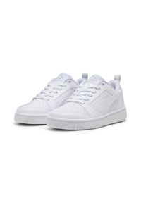 Puma - Młodzieżowe sneakersy Rebound V6 Lo PUMA White Cool Light Gray. Kolor: biały, wielokolorowy, szary