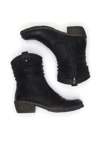 Rieker Kowbojki 93770-01 Czarny. Kolor: czarny. Materiał: skóra #3