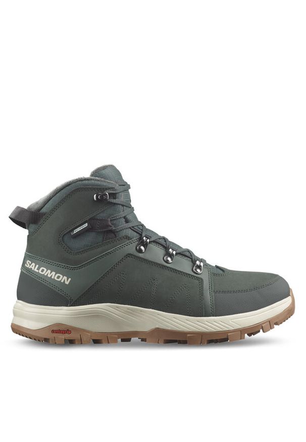 salomon - Salomon Trekkingi Outchill Thinsulate™ Waterproof L47328100 Zielony. Kolor: zielony. Materiał: skóra. Technologia: Thinsulate. Sport: turystyka piesza