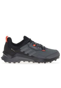 Adidas - Buty adidas Terrex AX4 Gore-Tex Hiking FZ3285 - szaro-czarne. Zapięcie: pasek. Kolor: wielokolorowy, szary, czarny. Materiał: guma, materiał, syntetyk. Szerokość cholewki: normalna. Technologia: Gore-Tex. Wzór: paski, aplikacja. Model: Adidas Terrex. Sport: turystyka piesza