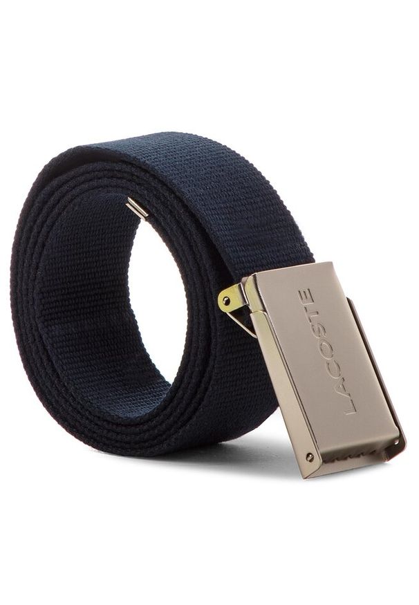 Pasek Męski Lacoste. Kolor: niebieski