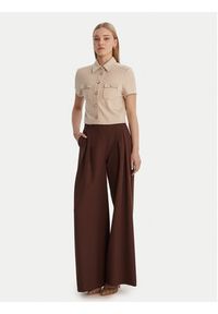 Guess Koszula W6RH83 KCMU2 Beżowy Regular Fit. Kolor: beżowy. Materiał: syntetyk #4