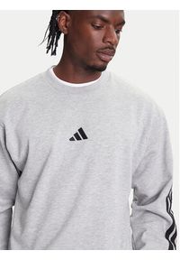 Adidas - adidas Bluza Essentials 3-Stripes JE6308 Szary Regular Fit. Kolor: szary. Materiał: bawełna