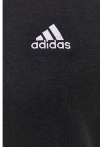 Adidas - adidas Bluza damska kolor czarny z kapturem gładka. Typ kołnierza: kaptur. Kolor: czarny. Materiał: poliester. Długość rękawa: długi rękaw. Długość: długie. Wzór: gładki