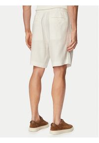 Hugo - HUGO Szorty materiałowe Cino 262FW 50562792 Kremowy Straight Fit. Kolor: kremowy. Materiał: len #4