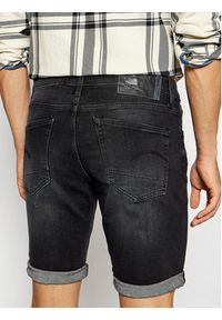 G-Star RAW - G-Star Raw Szorty jeansowe 3301 Slim ½ D10481-A634-9887 Czarny Slim Fit. Kolor: czarny. Materiał: bawełna