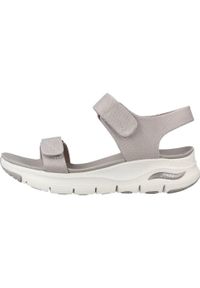 skechers - Sandały Kobieta Skechers Arch Fit Tousisty szary. Kolor: beżowy. Sezon: lato #2