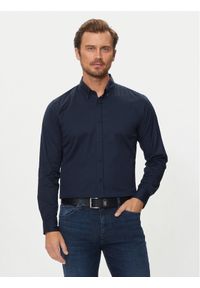 BOSS - Boss Koszula Roan 50520291 Granatowy Slim Fit. Kolor: niebieski. Materiał: bawełna #1