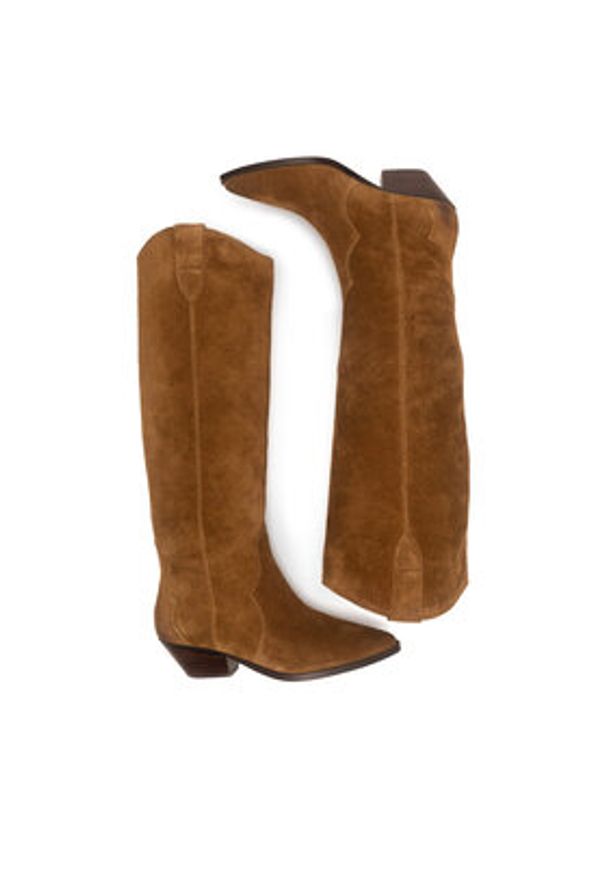 Badura Kowbojki V365-206 Brązowy. Kolor: brązowy. Materiał: skóra, zamsz