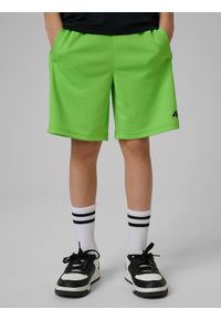4f - 4F Spodenki sportowe szybkoschnące chłopięce - zielone 134/140 (8-10 lat). Okazja: na co dzień. Kolor: zielony. Materiał: syntetyk, materiał. Sezon: lato. Styl: sportowy #2