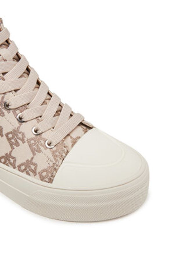 DKNY Trampki K2535281 Beżowy. Kolor: beżowy. Materiał: materiał