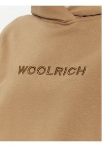 Woolrich Bluza Logo Hoodie CFWWSW0116FRUT3164 Brązowy Regular Fit. Kolor: brązowy. Materiał: bawełna #4