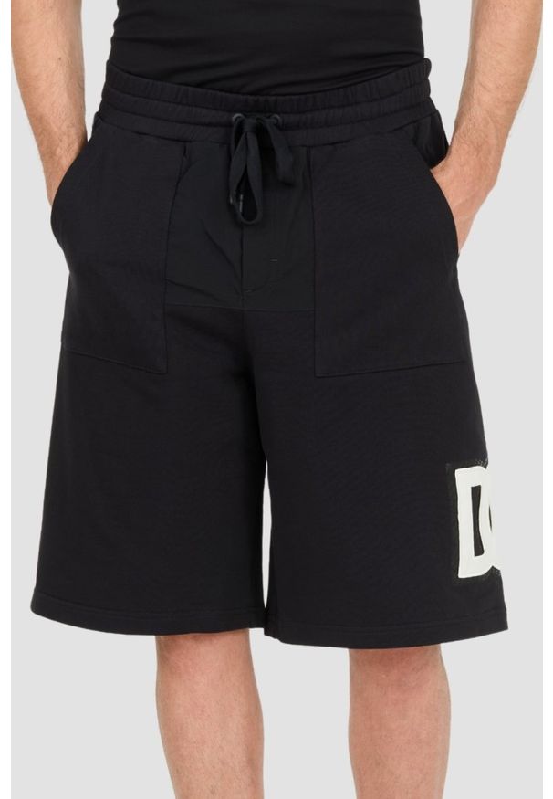 Dolce and Gabbana - DOLCE & GABBANA Czarne męskie spodenki, Rozmiar 54. Kolor: czarny