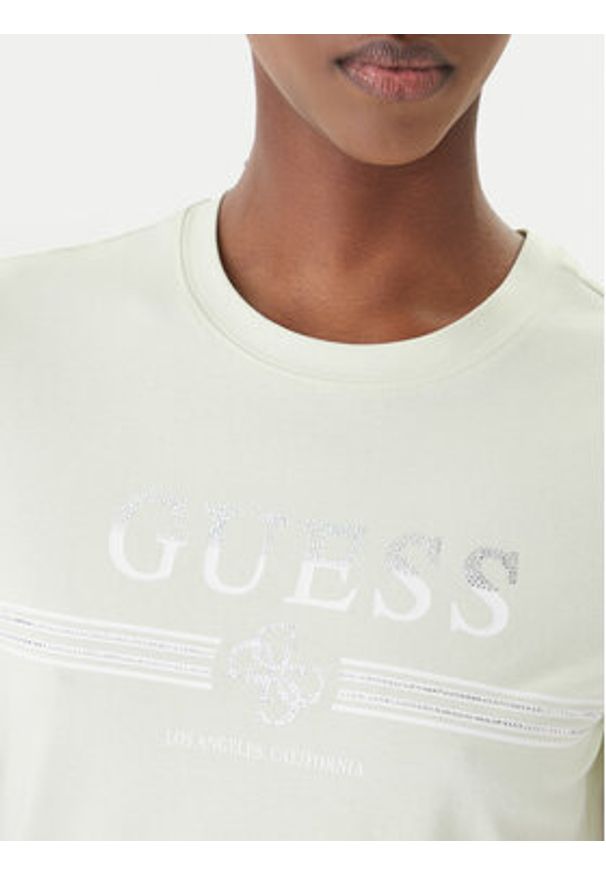 Guess T-Shirt V6GI07 K2968 Zielony Regular Fit. Kolor: zielony. Materiał: bawełna
