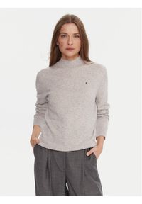 TOMMY HILFIGER - Tommy Hilfiger Sweter WW0WW47468 Szary Regular Fit. Kolor: szary. Materiał: wełna