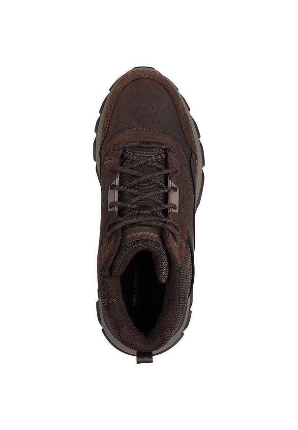 skechers - Buty Skechers Santoro-hopkins, Mężczyźni. Kolor: brązowy. Materiał: skóra, materiał. Model: Skechers Sport. Sport: turystyka piesza