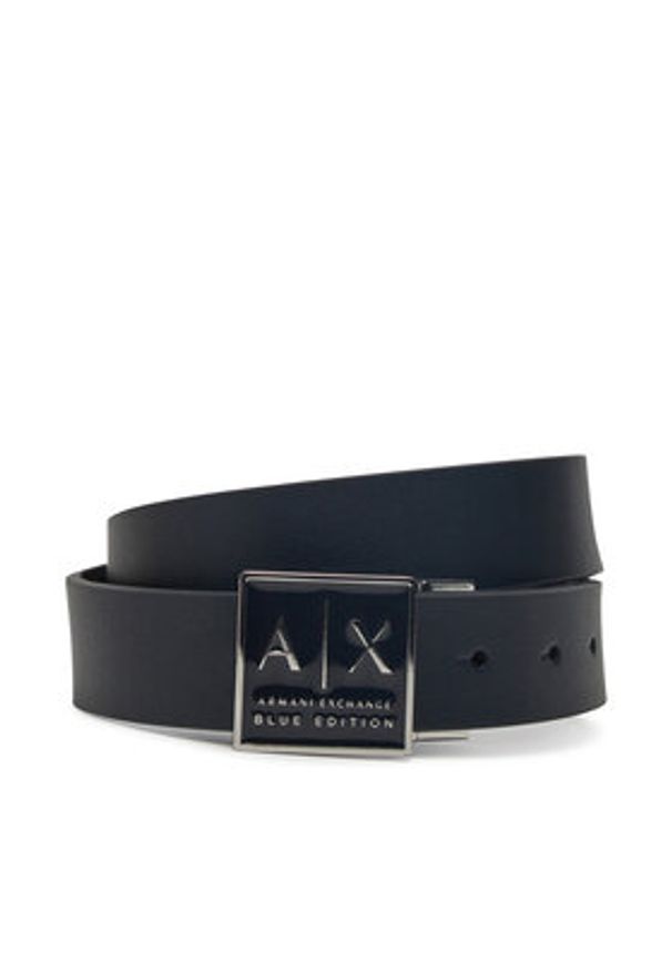 Armani Exchange Pasek Męski XM001005 AF13929 UB101 Granatowy. Kolor: niebieski. Materiał: skóra